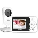 VTimes Baby Monitor with Camera and Audio, Video Baby Monitor No WiFi Night Vision, 2.4" LCD Screen Portable Baby Camera VOX Mode Pan-Tilt-Zoom Alarm and 1000ft Range, Ideal for Baby/Elderly/Pet