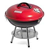 Cuisinart 14" Inch BBQ, 14" x 14" x 15", Portable Charcoal Grill, (Red), CCG-190RB