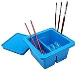 MyLifeUNIT Paint Brush Cleaner, Paint Brush Holder and Organizers for Acrylic, Watercolor, and Water-Based Paints (Blue)