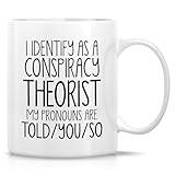 Retreez Funny Conspiracy Theorist Mug - Conspiracy Theory Gift - 11 Oz Ceramic Coffee or Tea Cup - Told You So Mug - Humorous Gift for Truth Seekers and Conspiracists - Birthday, Holiday Gift for Her