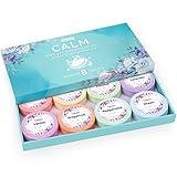 CalmNFiz Shower Steamers 8 Pack Set Shower Bombs Tablets in Box with 8 Fragrances with Shea Butter for Self-Care & Relaxation, Idea for Women and Men