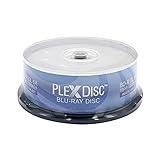 PLEXDISC 645-213 50 GB 6X Blu-ray Double Layer Recordable BD-R DL White Inkjet, 25-Disc Spindle