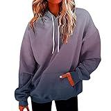 Hoodies for Women 2024 Fall Fashion Long Sleeve Oversized Hoodie Lightweight Drawstring Preppy Sweatshirts Casual Pullover Tops Y2K Clothes Streetwear Teen Girls Back to School Outfits D-Purple Large