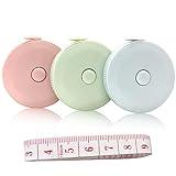 3 Packs Retractable Tape Measure + 1PCS Soft Boby Measuring Tape for Body Measurements(60-Inch), Premium Sewing Tape Double Scale Vinyl Ruler for Weight Loss Medical Tailor Fabric Cloth Knitting Craft