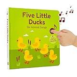 Cali's Books Five Little Ducks Nursery Rhymes Book for Toddlers | Sound Books for Toddlers 1-3 | Musical Book with Sound Button and 6 Songs