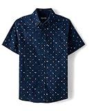 The Children's Place Boys' Short Sleeve Poplin Button Down Shirt, Tidal Doodle