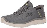 Skechers Men's Summits High Range Hands Free Slip-in Sneaker, Charcoal, 9 Wide