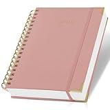 Aesthetic Thick Spiral Notebook Journal For Women in B5 Format - Modern Linen Hardcover College Ruled Note Book With 300 Lined Pages - Perfect For Writing And Staying Organized at Work or School