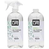 Better Life All Purpose Cleaner - Multipurpose Home and Kitchen Cleaning Spray for Glass, Countertops, Appliances, Upholstery & More - Multi-surface Spray Cleaner - 32oz (Pack of 2) Unscented