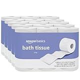 Amazon Basics 2-Ply Toilet Paper, 30 Rolls = 120 Regular Rolls, 350 Sheets, (Pack of 30), Unscented