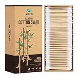 Bamboo Cotton Swabs - 500 Count - FSC Certified and PETA Approved, Eco Friendly Double Tips, Plastic Free Ear Sticks, All Natural 100% Biodegradable Organic Cotton buds by Isshah