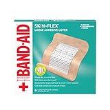 Band-Aid Brand Skin-Flex Adhesive Flexible Wound Covers for First Aid Wound Care of Minor Cuts, Scrapes & Burns, with a Comfortable Feeling, Moving Like a Second Skin, Sterile, Large, 6 ct