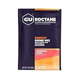 GU Energy Roctane Ultra Endurance Energy Drink Mix, Vegan, Gluten-Free, Kosher, 35mg of Caffeine, and Dairy-Free n-the-Go Energy for Any Workout, 10 Single-Serving Packets, Tropical Fruit