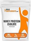 BulkSupplements.com Whey Protein Isolate Powder - Unflavored Protein Powder, Whey Isolate Protein Powder - Whey Protein Powder, Gluten Free, 30g per Serving, 1kg (2.2 lbs) (Pack of 1)