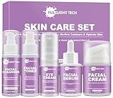 Gifts for Women,Anti Aging Skin Care Routine Kit,Reduce Wrinkles & Hydrate Skin,Facial Cleanser,Toner,Cream,Serum,Eye Cream Skincare Gift Set,Wife Mom Womens Gifts for Christmas Stocking Stuffers