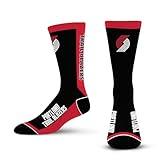 For Bare Feet NBA PORTLAND TRAILBLAZERS MVP Crew Sock Team Color Large