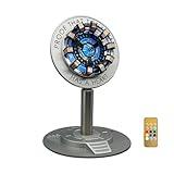 Moonacy Arc Reactor Light, Rechargeable Superhero Lamp, Multi-Color Cute Table Decor, Gift for Him, Iron Tony Has A Heart(Touch/Remote).