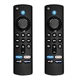 RIVIERA 2 Pack Voice Replacement Remote Control for Fire Stick 4K Smart TV Support 2nd/3rd Generation Alexa and with Hot Key of Streaming Media App+ Netflix Prime Video and Amazonmusic 2PCS