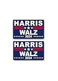 2 Pack Harris Walz 2024 Kamala Harris Tim Walz Waltz for President Campaign Car Magnet Bumper Magnet Truck Magnet Fridge Magnet