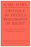 Critique of Hegel's 'Philosophy Of Right' (Cambridge Studies in the History and Theory of Politics)