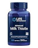 Life Extension Advanced Milk Thistle - With Silybin, Phosphatidylcholine and other Phospholipid - For Liver, Kidney Health & Detox - Non-GMO, Gluten-Free -120 Softgels