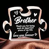 Gifts for Brother, Birthday Gifts for Brother from Sister Brother - 4.9 x 3.7 inch Acrylic Block, Graduation Wedding Christmas Gifts for Brothers, Best Brother Gifts Ideas