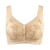 Womens Daisy Bra Sports Push Up Bras Front Snaps Seniors Wireless Beauty Back Full Coverage Comfor Easy Close Bras