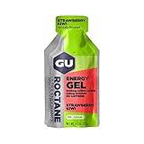 GU Energy Roctane Ultra Endurance Energy Gel, Vegan, Gluten-Free, Kosher, and Dairy-Free On-The-Go Sports Nutrition for Running, Biking, Hiking or Skiing, Strawberry Kiwi (24 Packets)