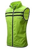 bpbtti Men's Hi-Viz Safety Running Cycling Vest - Windproof and Reflective (Medium - Chest 41-43", Yellow)