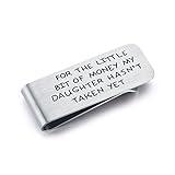 CJ&M Money Clip For Dad, for The Little Bit Of Money My Daughter Hasn't Taken Father Money Clip,Father of the Bride Gift,Father's Day Gift from Daughter