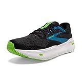 Brooks Men’s Ghost Max Cushion Neutral Running & Walking Shoe - Black/Atomic Blue/Jasmine - 9.5 Wide