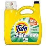 Tide Simply Liquid Laundry Detergent, Daybreak Fresh, 168 oz, 128 Loads