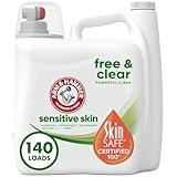 Arm & Hammer Sensitive Skin Free & Clear, 140 Loads Liquid Laundry Detergent, 140 Fl oz