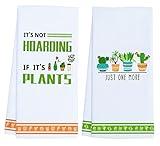 LXOMILL Funny Kitchen Towels, Plant Gifts for Plant Lovers Women Gardener, Funny Birthday Gift for Friend, Plant Mom Lady Gifts, Funny Gardening Gifts, Housewarming Gift