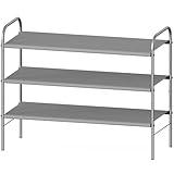 Simple Houseware 3-Tier Shoe Rack Storage Organizer, Grey