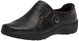 Clarks Women's Cora Poppy Loafer, Black Tumbled, 8.5