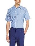 Red Kap Men's Industrial Stripe Work Shirt, GM Blue/White Stripe, Short Sleeve Large