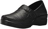 Easy Works womens Lyndee Health Care Professional Shoe, Black Emboss, 9.5 Wide US