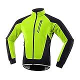 LIXADA Men Cycling Jacket Thermal Fleece with Multi Pockets Waterproof Windproof Long Sleeves Sports Jacket Coat MTB Bike Jersey for Autumn Winter Running Cycling Jogging Daily Wear