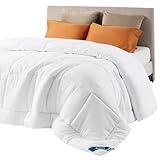 Bedsure Comforter Duvet Insert - Quilted Comforters Queen Size, All Season Duvet, Down Alternative Bedding Comforter with Tabs(White,Queen 88"x88")