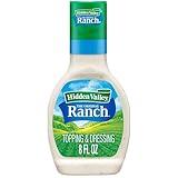 Hidden Valley Ranch Dressing & Dipping Sauce, Ranch Dressing and Pizza Topping, Gluten Free Salad Dressing, 8 Ounces (Packaging May Vary)