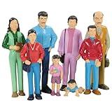 Creative Minds Marvel Education Hispanic Family Toy Figure Set for Kids Ages 3+, Set of 8 Inclusive and Diverse Dollhouse Toy Figurines, Multicolor