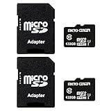 INLAND Micro Center 32GB Class 10 MicroSDHC Flash Memory Card with Adapter for Mobile Device Storage Phone, Tablet, Drone & Full HD Video Recording - 80MB/s UHS-I, C10, U1 (2 Pack)