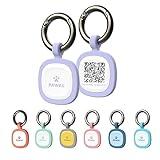 Pawaii QR Code Pet ID Tag, Silent Silicone Dog ID Tag, Modifiable Pet Online Profile, Free Online Pet Page Emergency Contact, Scan QR Receive Instant Pet Location Alert Email, 1Pack (Purple)