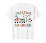 Retro Teaching Future Leaders Groovy Teacher Back To School T-Shirt