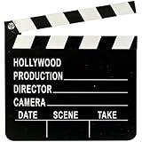 Premium Wooden Hollywood Director's Clapboard with Black & White Finish - 7" x 8" (1 Pc.) - Perfect for Aspiring Filmmakers and Movie Enthusiasts