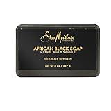 SheaMoisture Bar Soap African Black Soap for Troubled Skin Cleanser with Shea Butter 8 oz