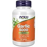 NOW Foods Supplements, Garlic 5,000 (Allium sativum), Enteric Coated, Odor Controlled, 90 Tablets