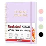 Fitness Journal Workout Planner, A5(6.4" x 8.3") Workout Journal & Log Book for Men & Women, Undated Fitness Workout Planner for Gym Essentials & Home Workouts, Track Progress & Achieve Goals, Purple