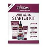 Retinol Anti-Aging Starter Kit – The Original Retinol For a Younger Look – [4] Conveniently Sized Products Perfect For Travel or First Time Try – Cleanse, Treat, Repair & Hydrate On-The-Go